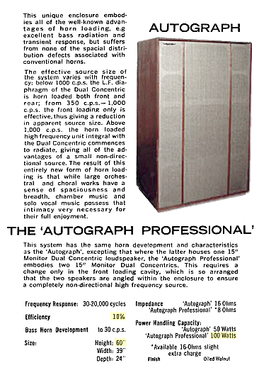 1968 Tannoy catalog page, somewhat embellished
